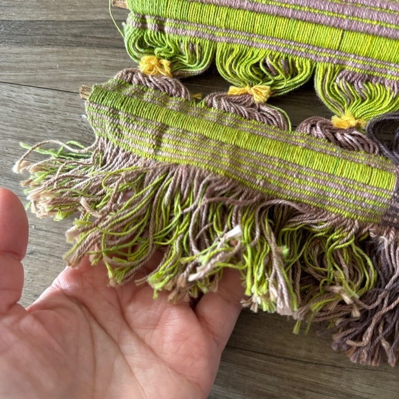 Vintage 70s macramé Christmas tree wall hanging decor - Picture 5 of 5